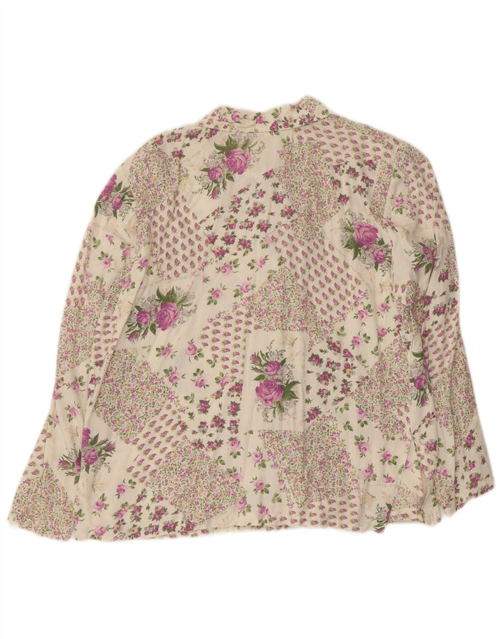 Vintage γυναικείο πουκάμισο UK 16 Μεγάλο πολύχρωμο Floral