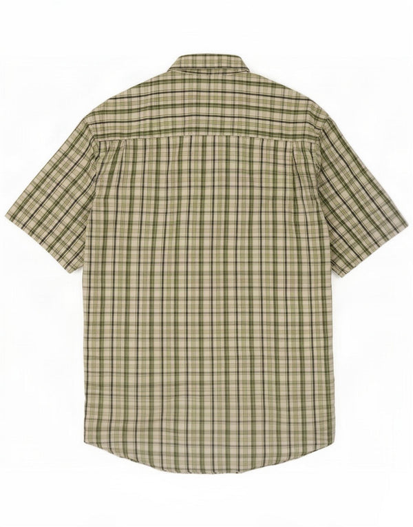 Wrangler Ανδρικό κοντομάνικο πουκάμισο Small Green Check Cotton