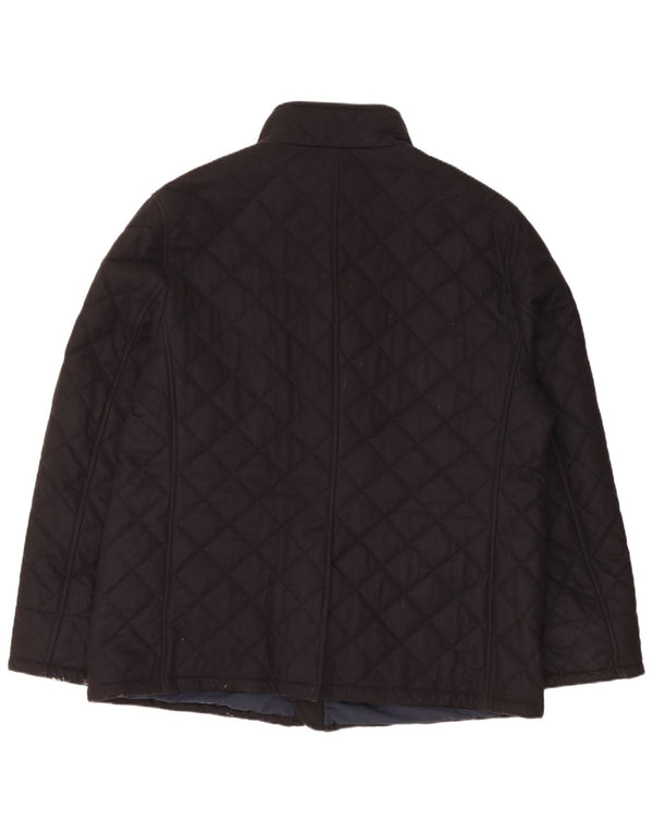 Vintage Ανδρικό Καπιτονέ μπουφάν IT 60 4XL Navy Blue Wool