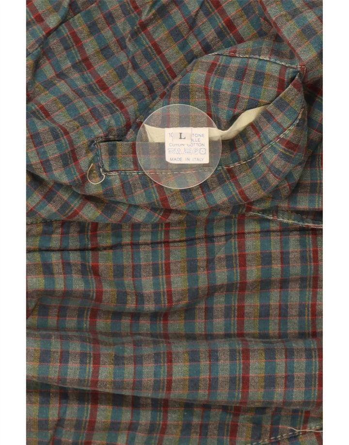 Mash Ανδρικό αναστρέψιμο μπουφάν UK 40 Large Beige Colourblock Cotton