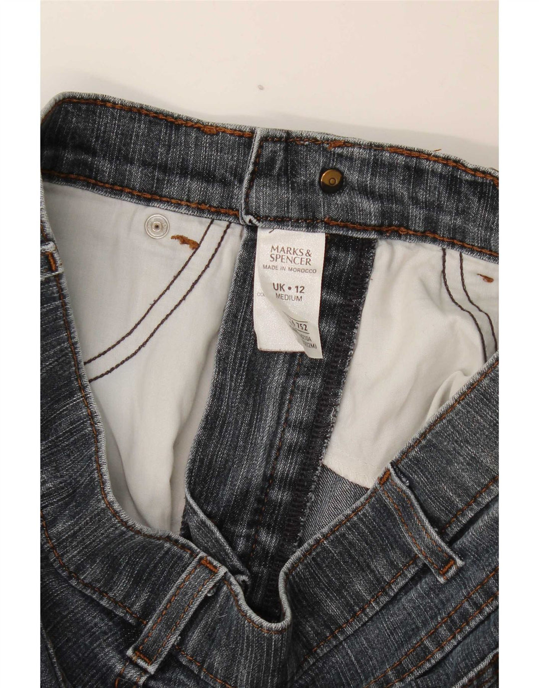 Marks & Spencer Γυναικεία Bootcut Jeans UK 12 Medium W30 L30 Blue Cotton