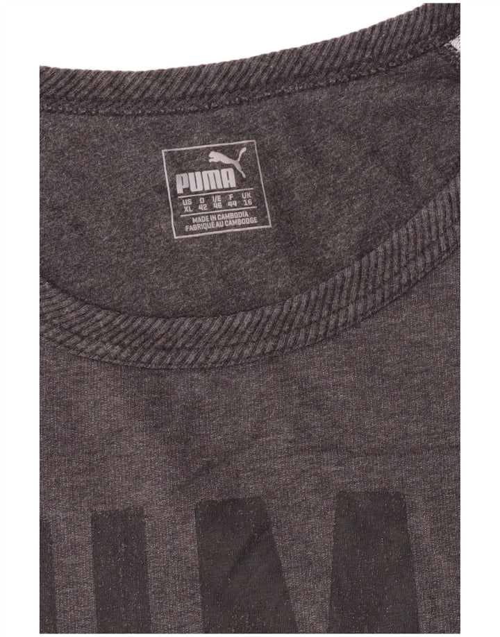 Γυναικεία φούτερ Puma Crop Graphic Jumper UK 16 Large Grey