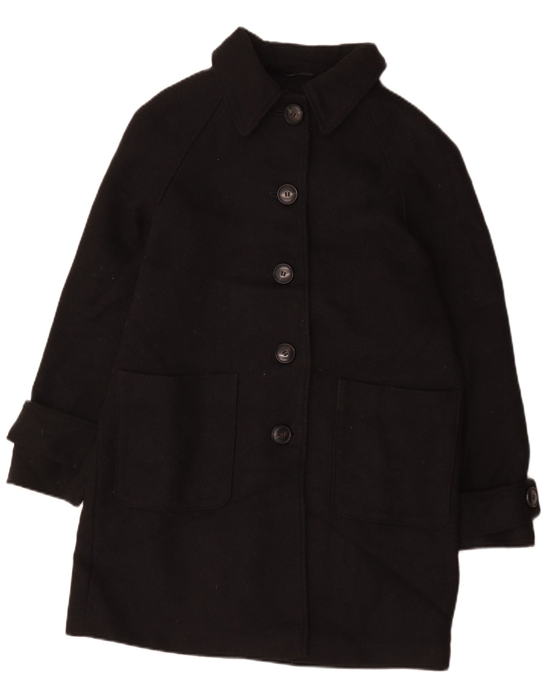 Marks & Spencer Γυναικείο Παλτό UK 14 Large Black Polyester