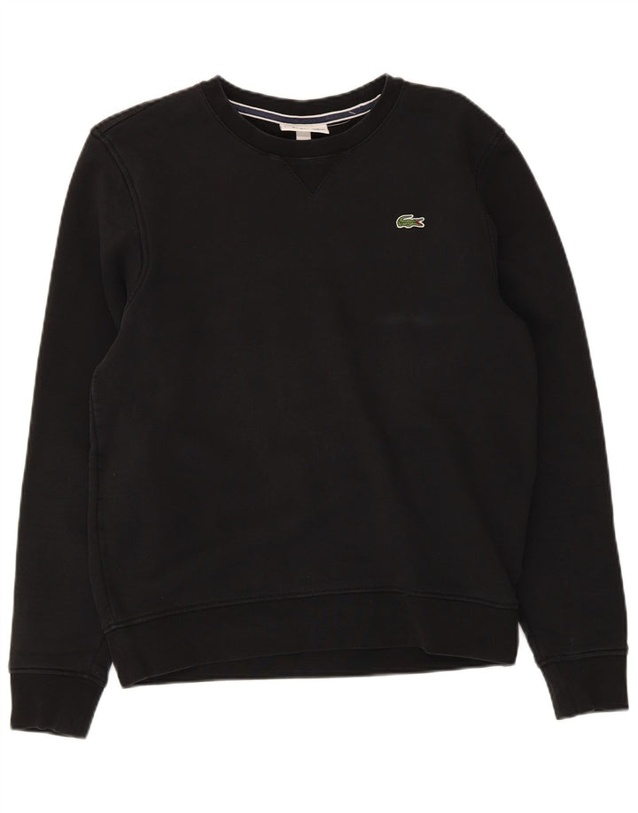 Γυναικεία φούτερ Lacoste Regular Fit Jumper Μέγεθος 3 Μικρό μαύρο βαμβακερό