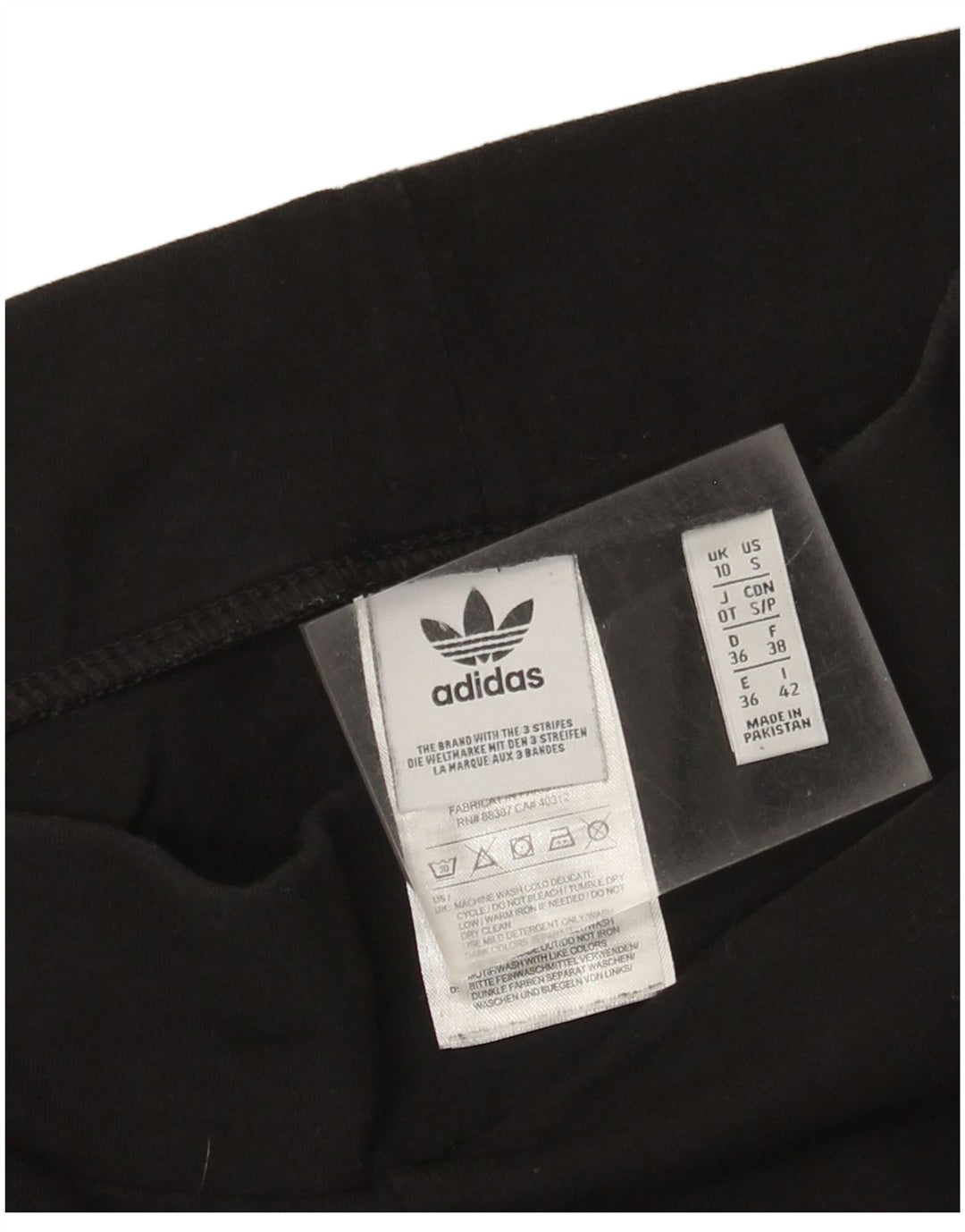 Γυναικείο κολάν Adidas UK 10 Small μαύρο βαμβακερό