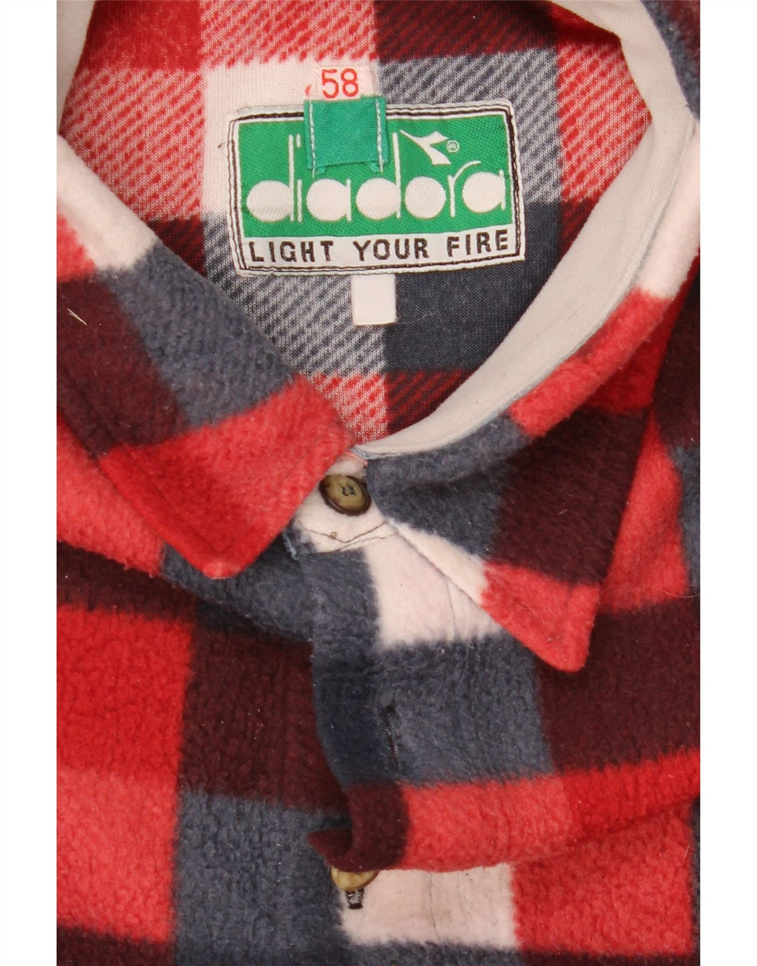 Diadora Ανδρικό πουκάμισο Fleece IT 58 2XL Red Check