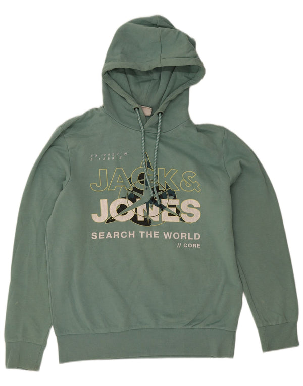 Jack & Jones Ανδρικό γραφικό με κουκούλα, μεσαίο πράσινο βαμβακερό