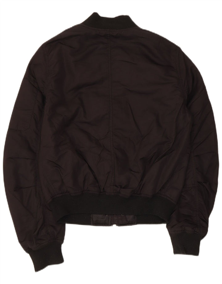 Topshop Γυναικείο Oversized Bomber Jacket UK 6 XS μαύρο πολυεστέρα