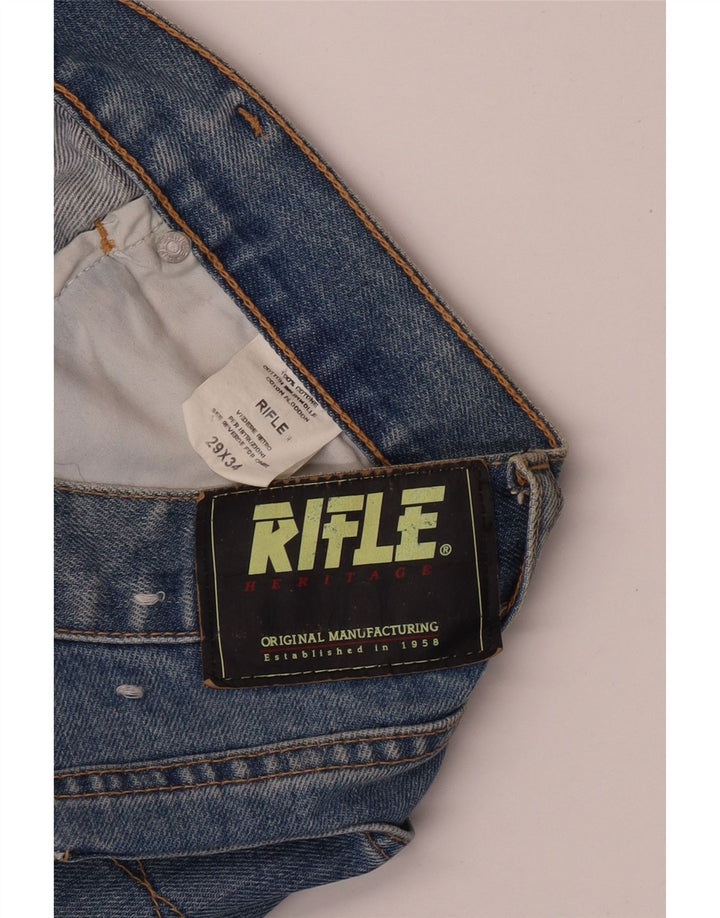 RIFLE Γυναικείο ίσιο τζιν W29 L34 Μπλε βαμβακερό