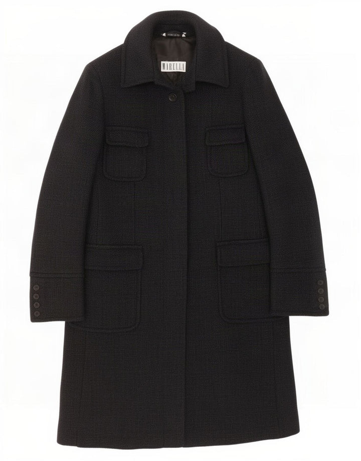 Γυναικείο παλτό Marella UK 16 Large Navy Blue Wool
