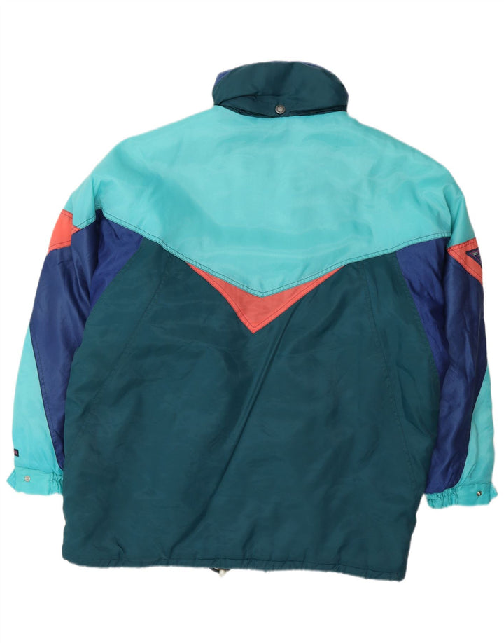 BRUGI Mens Loose Fit Padded Jacket UK 40 Large Blue Colourblock Polyamide