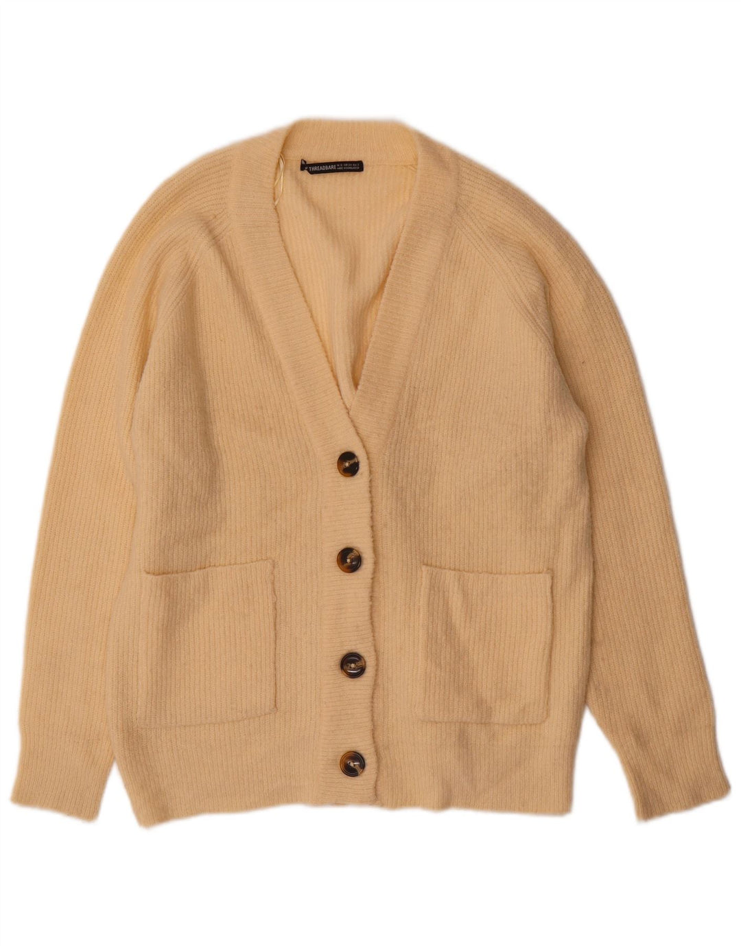 Threadbare γυναικεία ζακέτα υπερμεγέθη UK 6 XS Μπεζ ακρυλικό