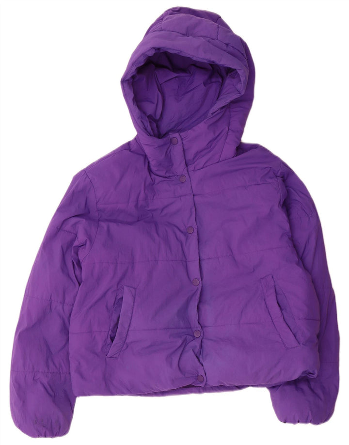 Zara Girls Hooded Jacket με επένδυση 13-14 Years Purple Polyester