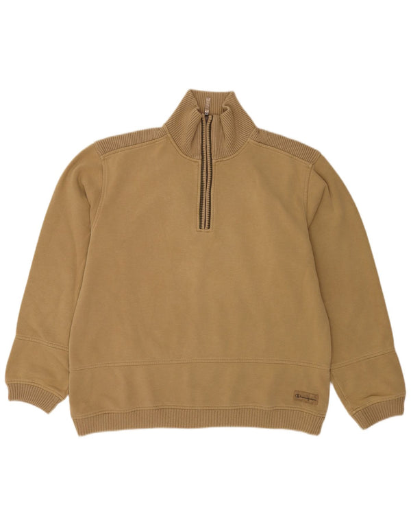 Ανδρικό φούτερ Champion με φερμουάρ Jumper XL Μπεζ βαμβακερό