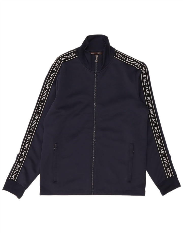 Michael Kors Ανδρική φόρμα φόρμας με γραφικές φόρμες Top Jacket Medium Navy Blue Polyester