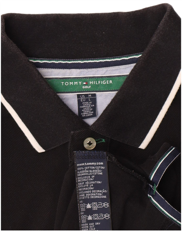 Tommy Hilfiger Ανδρικό Πόλο Μπλουζάκι Μεσαίο Μαύρο Βαμβακερό Classic