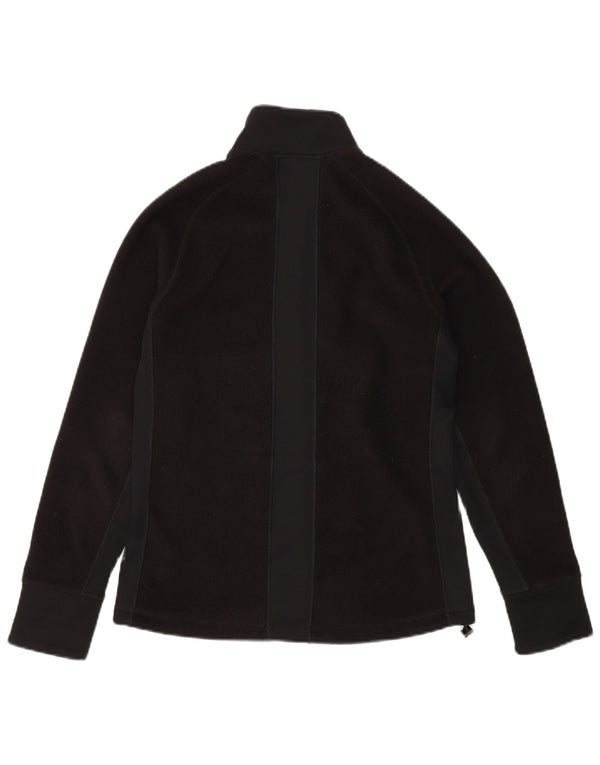 ASICS Womens Fleece Jacket UK 10 Small Black Polyester