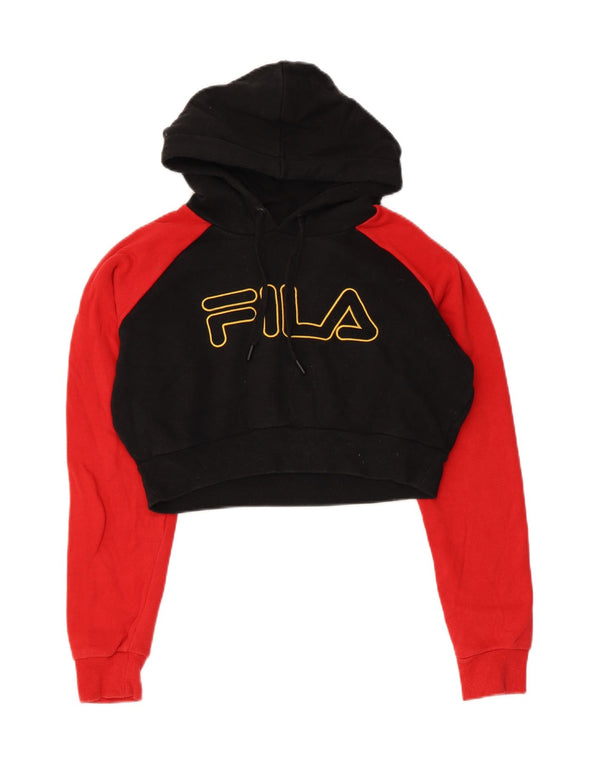Γυναικεία κουκούλα υπερμεγέθους Fila UK 10 Small Black Colourblock