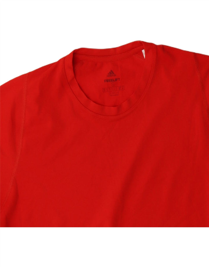 Ανδρικό γραφικό μπλουζάκι ADIDAS Climalite Top Small Red Polyester