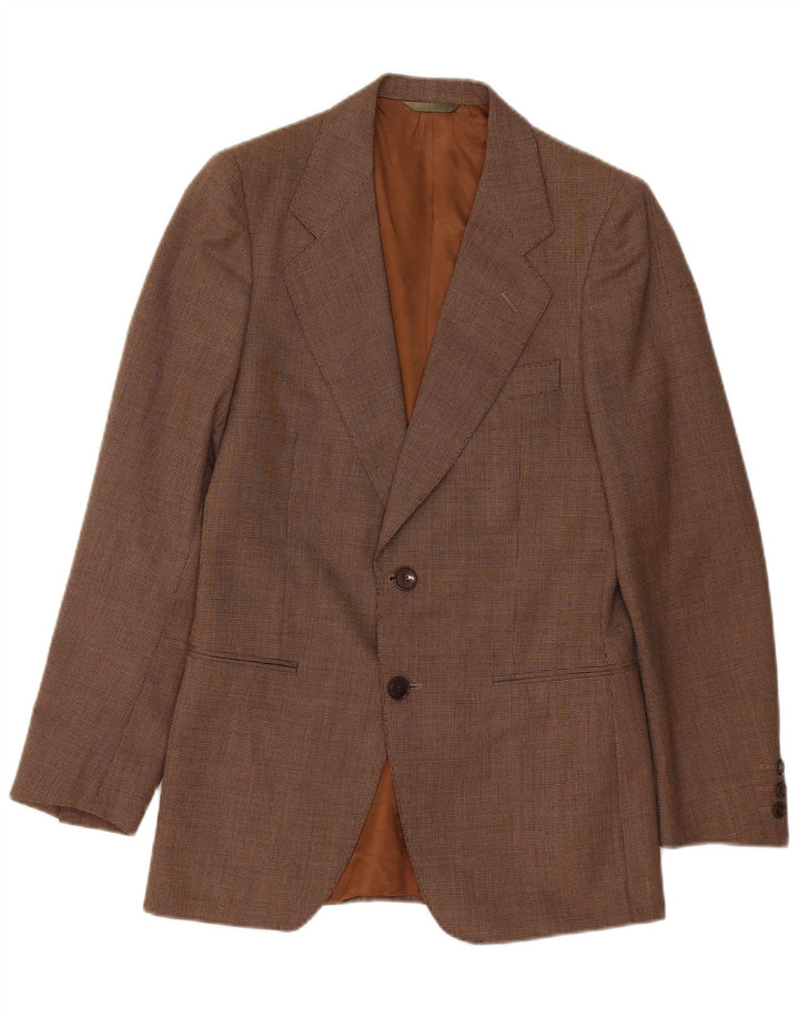 Vintage Ανδρικό Μπουφάν Blazer 2 Κουμπιών IT 48 Μεσαίου καφέ Πολυεστέρας