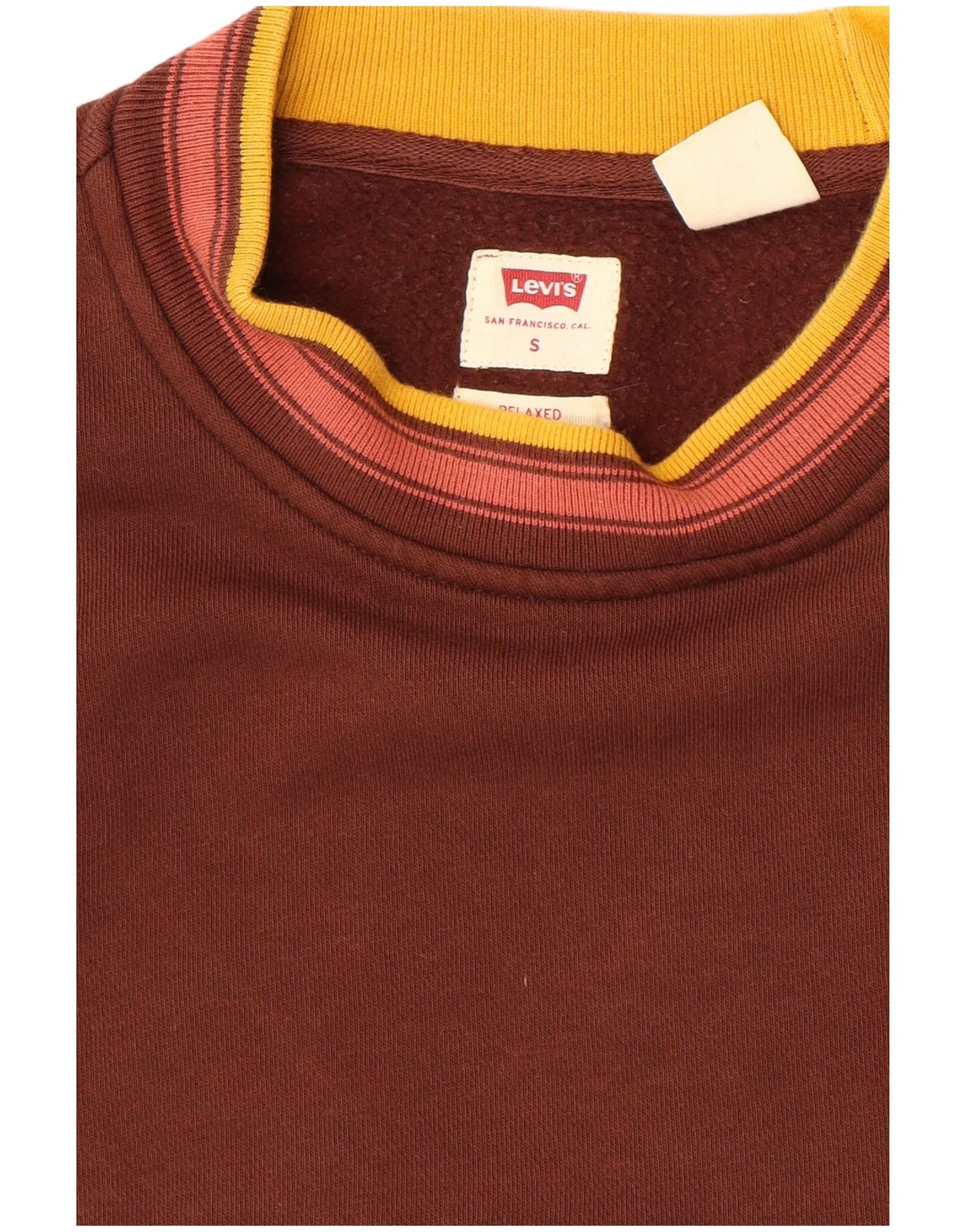 Ανδρικό φούτερ Levi's Relaxed Jumper Small Brown Colourblock Βαμβακερό