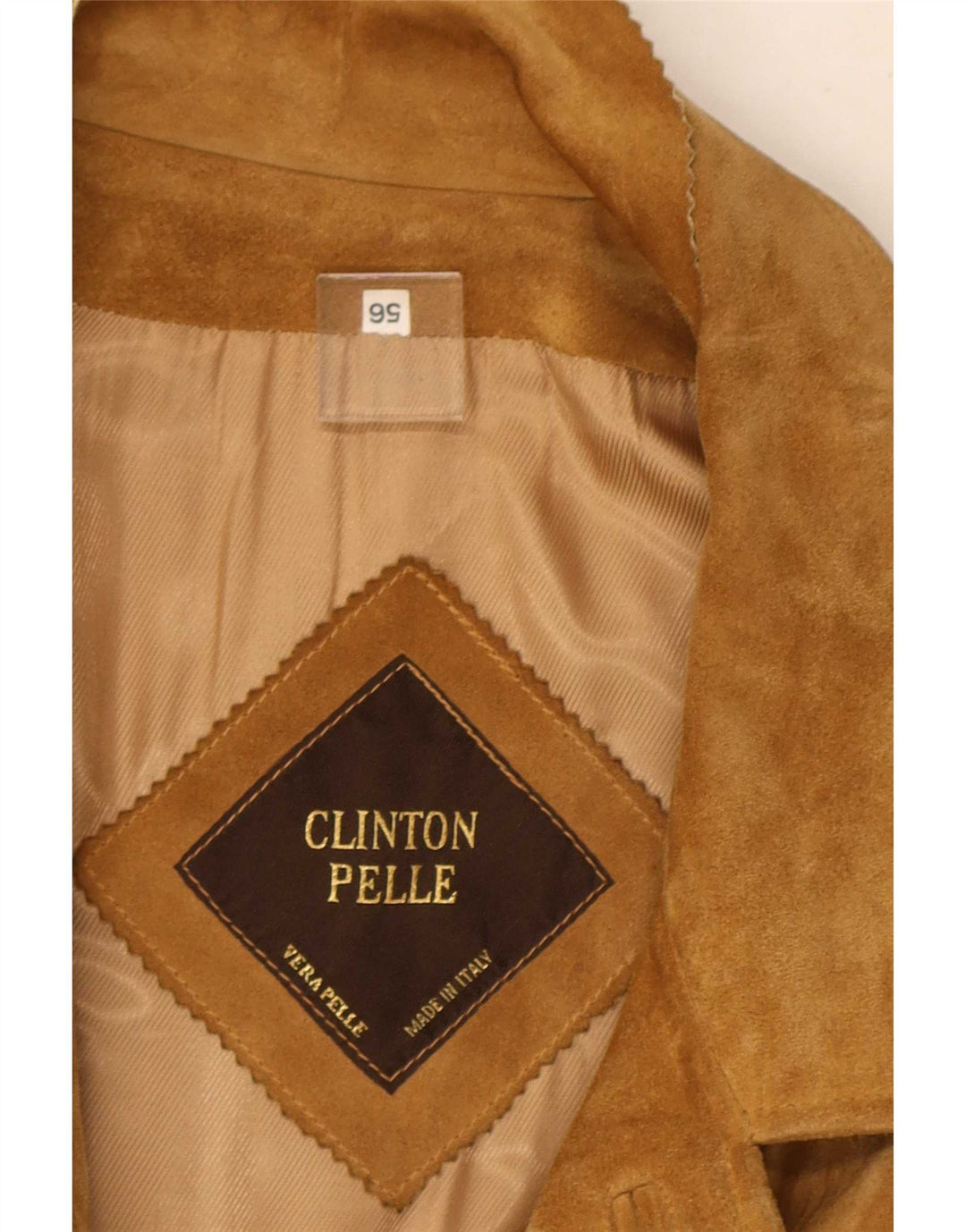 Vintage Ανδρικό τζάκετ 4 κουμπιών Suede Blazer IT 56 3XL Beige