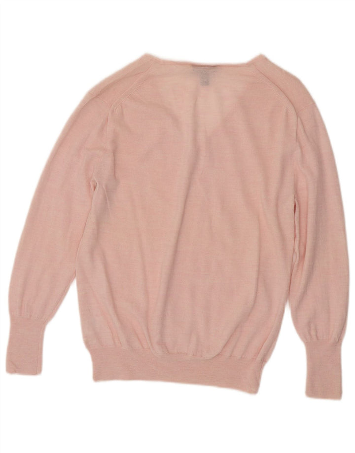J. Crew Γυναικείο πουλόβερ με λαιμόκοψη με V λαιμόκοψη UK 14 μεγάλο ροζ
