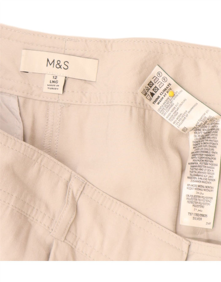 Marks & Spencer Womens Joggers Cargo Παντελόνι UK 12 Medium W30 L32 Grey