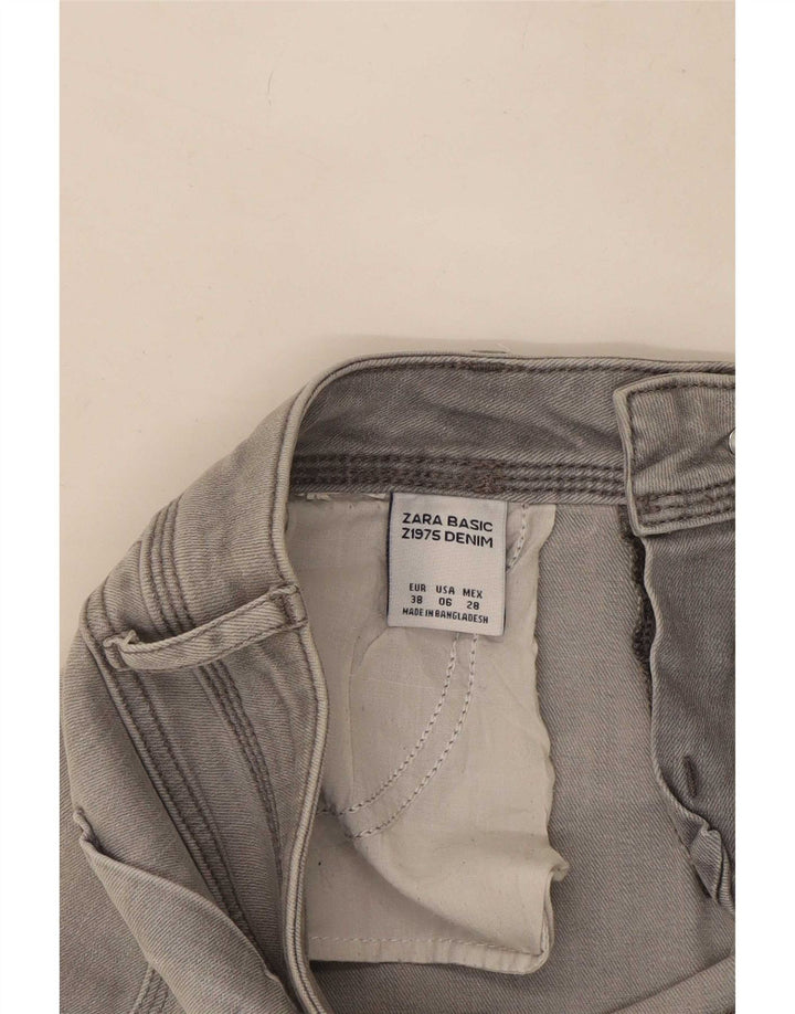 Zara Γυναικείο Cropped Jeans EU 38 Small W28 L24 Grey