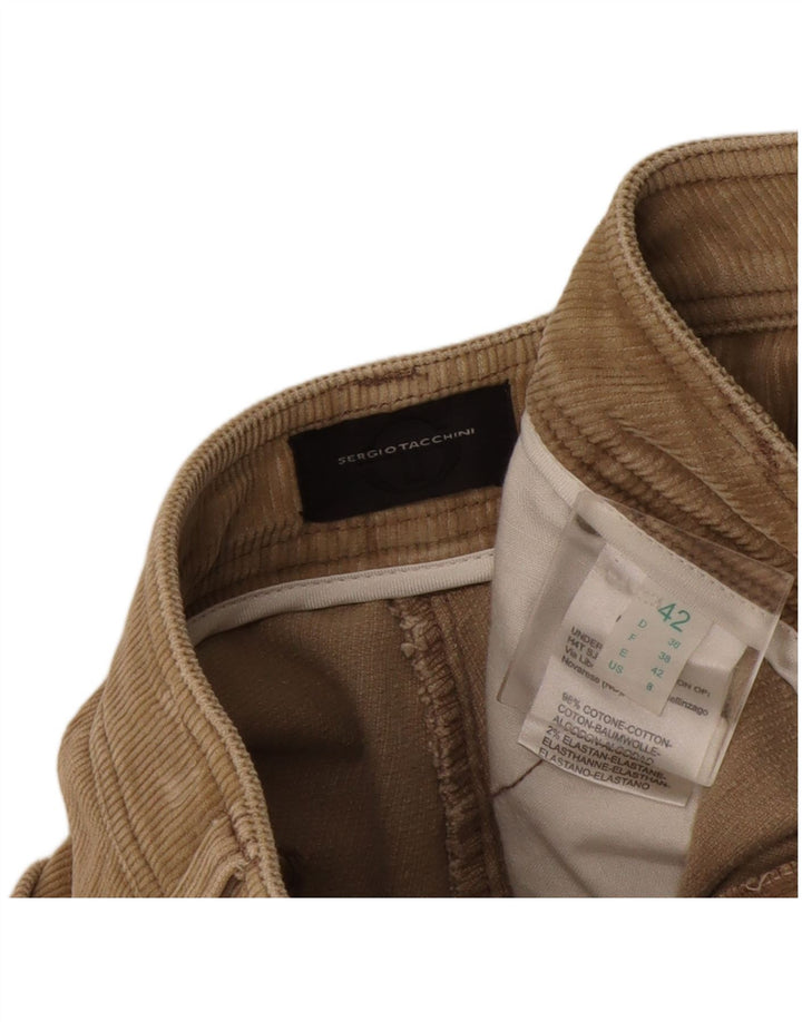 Sergio Tacchini Γυναικείο Κοτλέ παντελόνι IT 42 Medium W32 L26 Beige