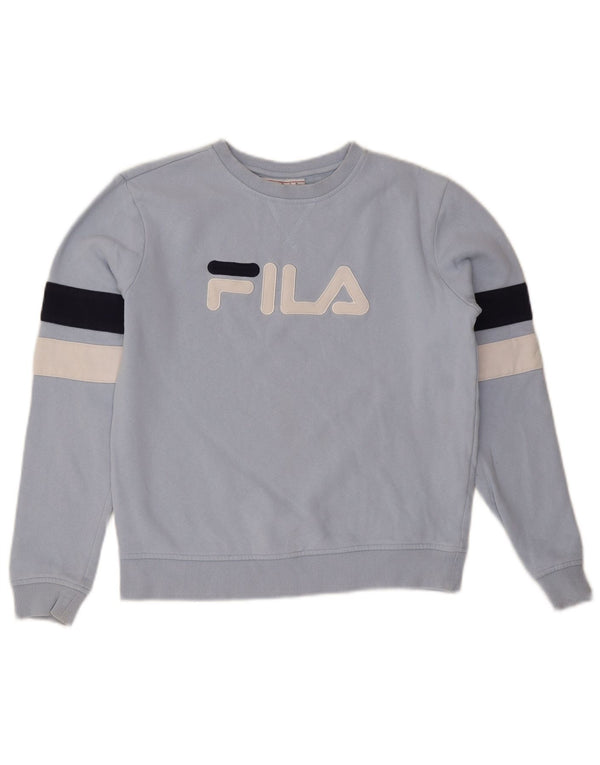 Γυναικείο φούτερ μεγάλου μεγέθους FILA Jumper UK 10 Small Blue Colourblock