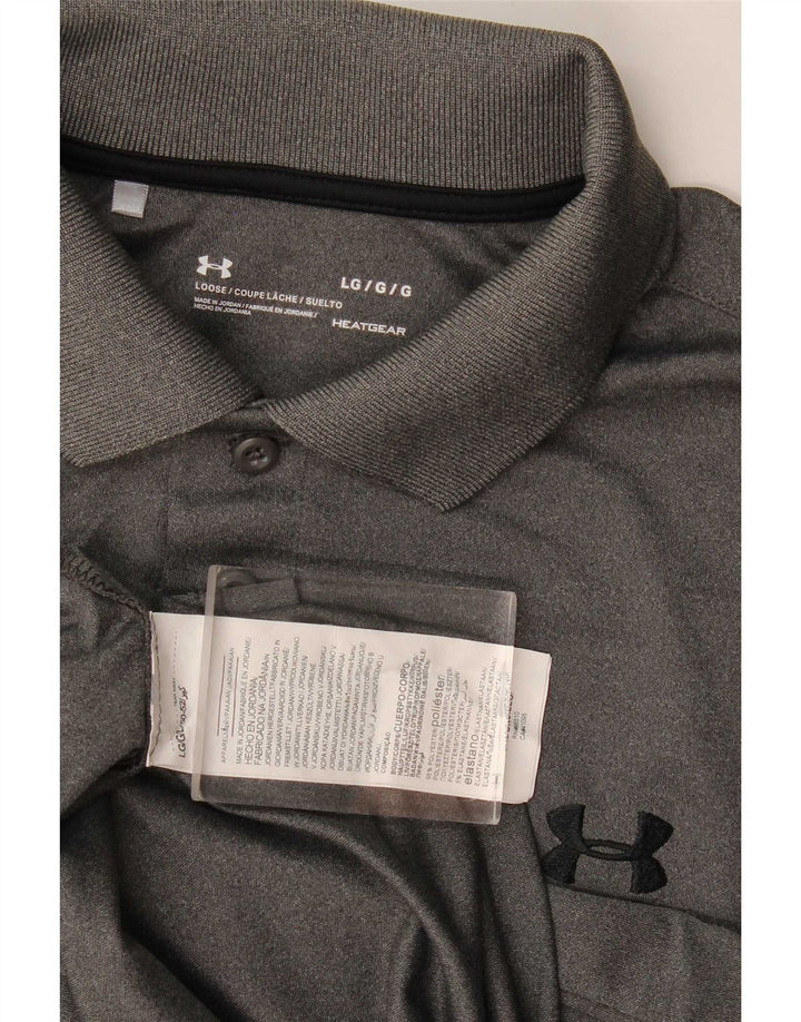 Under Armour Ανδρικό Heat Gear Polo πουκάμισο μεγάλο γκρι πολυεστέρα