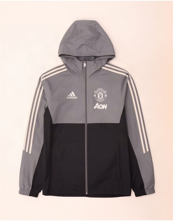 Adidas Ανδρική φόρμα γραφικών Manchester United Top Jacket Μικρό Γκρι