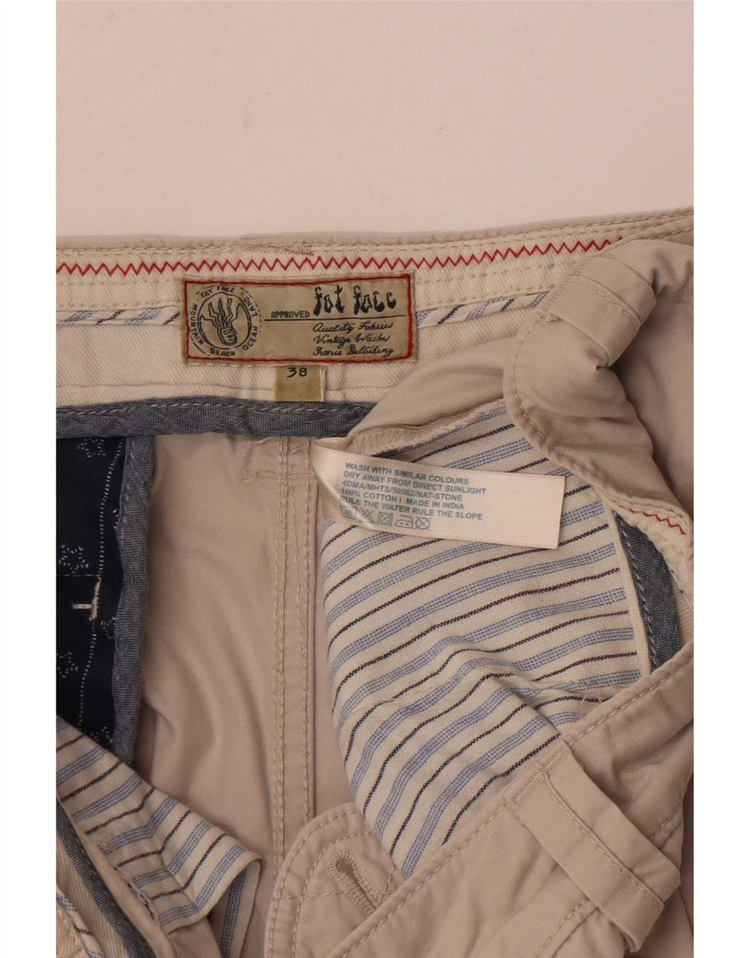 Ανδρικό σορτς Chino Fat Face W38 XL Beige βαμβακερό