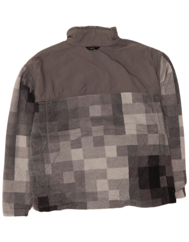 COLUMBIA Ανδρικό μπουφάν Fleece UK 44 2XL Γκρι γεωμετρικός πολυεστέρας