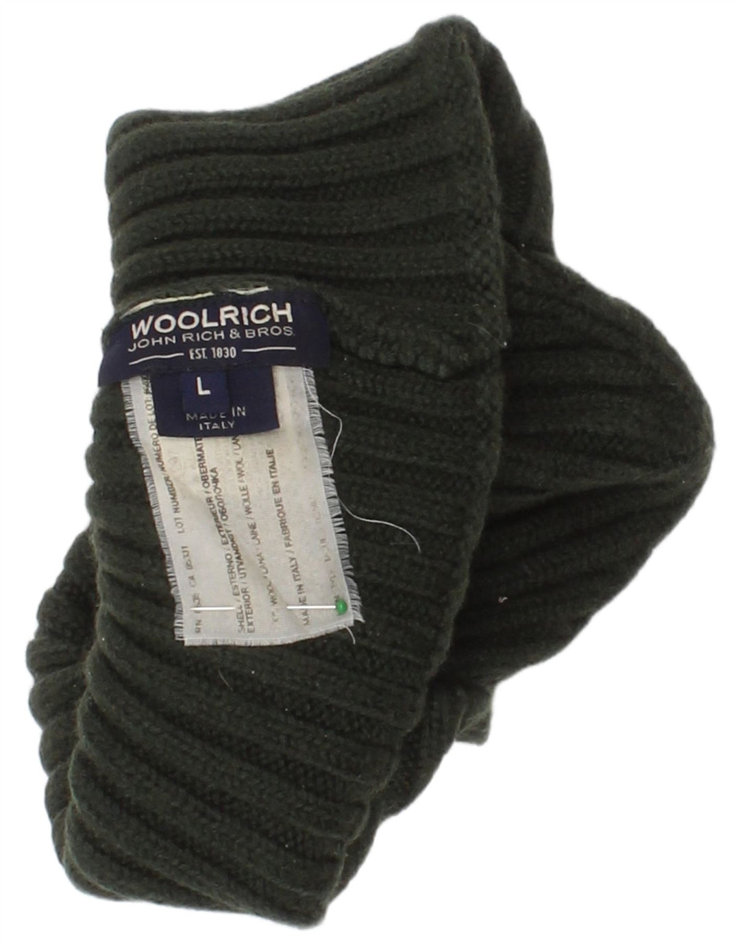 Woolrich Γυναικείο Πλεκτό Καπέλο Beanie Μεγάλο πράσινο μαλλί