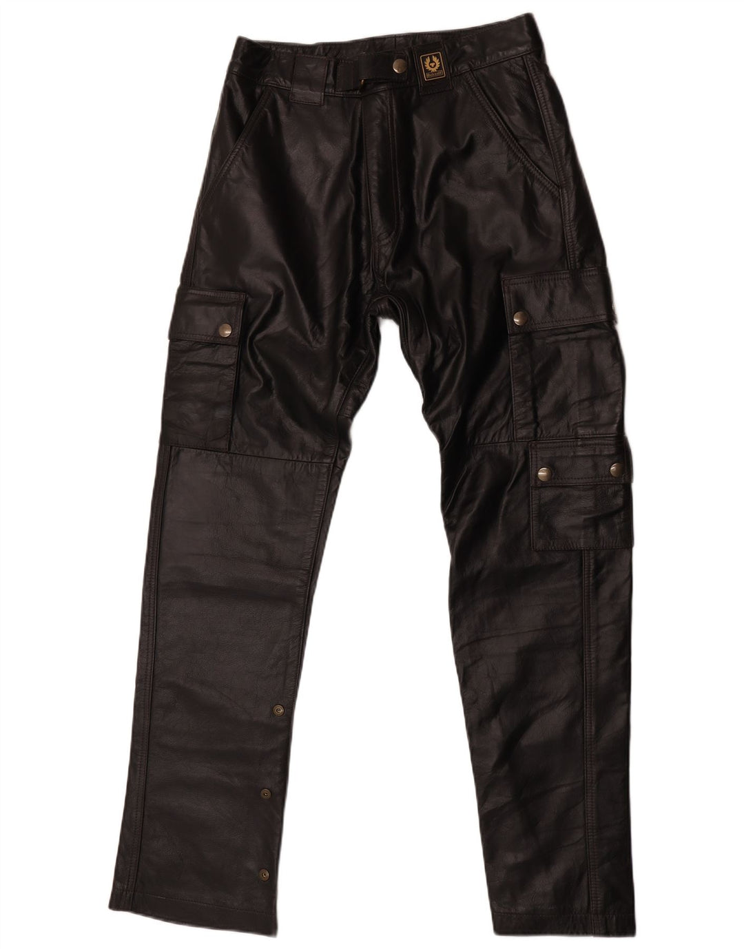 Belstaff Ανδρικό Δερμάτινο Παντελόνι Cargo Small W30 L29 Black Leather Biker