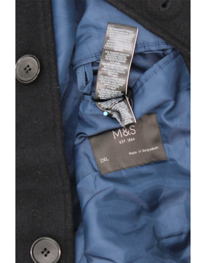 Marks & Spencer Γυναικείο Πανωφόρι UK 20 2XL Navy Blue Polyester