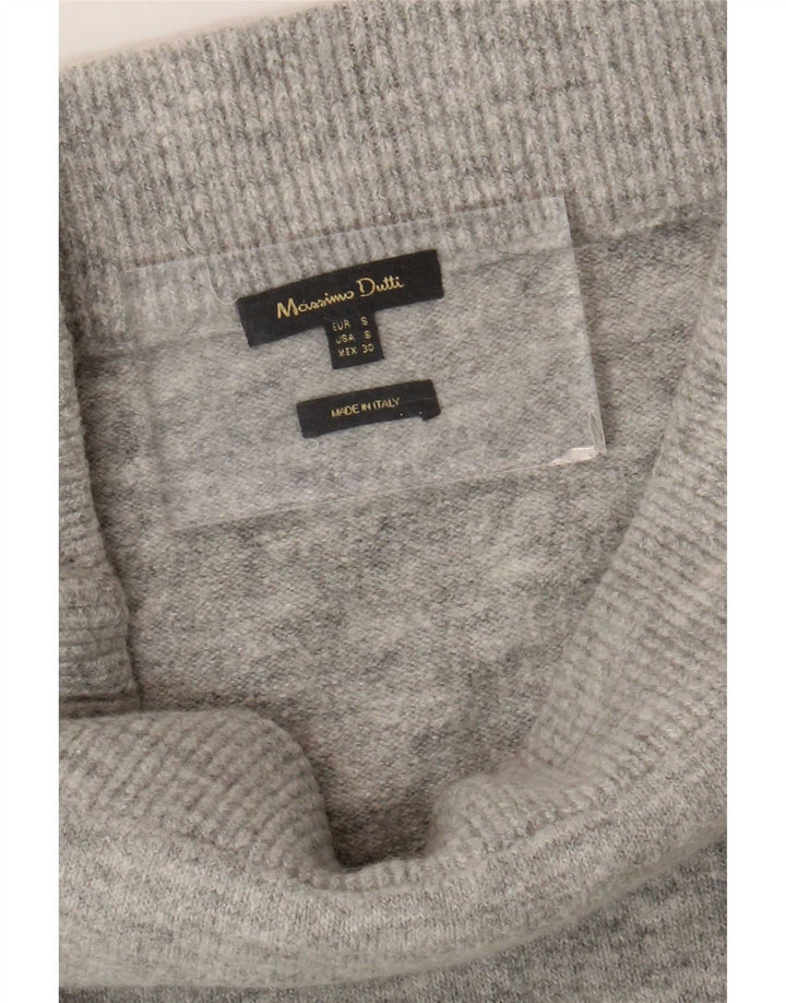 Γυναικεία πλεκτή Pencil φούστα Massimo Dutti Small W27 Grey Colourblock