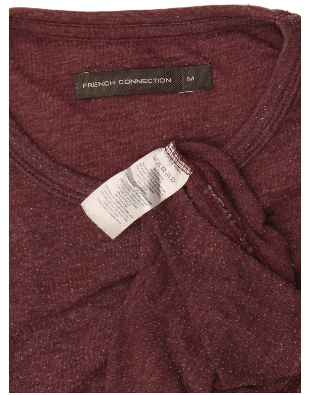 ΓΑΛΛΙΚΗ ΣΥΝΔΕΣΗ Ανδρικό T-Shirt Top Μεσαίο μπορντό βαμβάκι