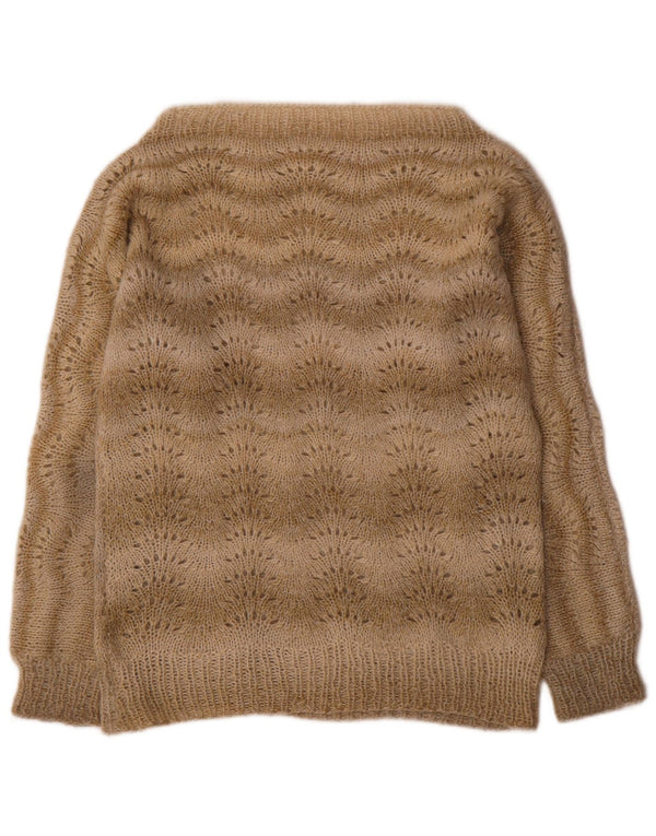 Vintage γυναικείο πουλόβερ με λαιμόκαυστο UK 16 Large Beige