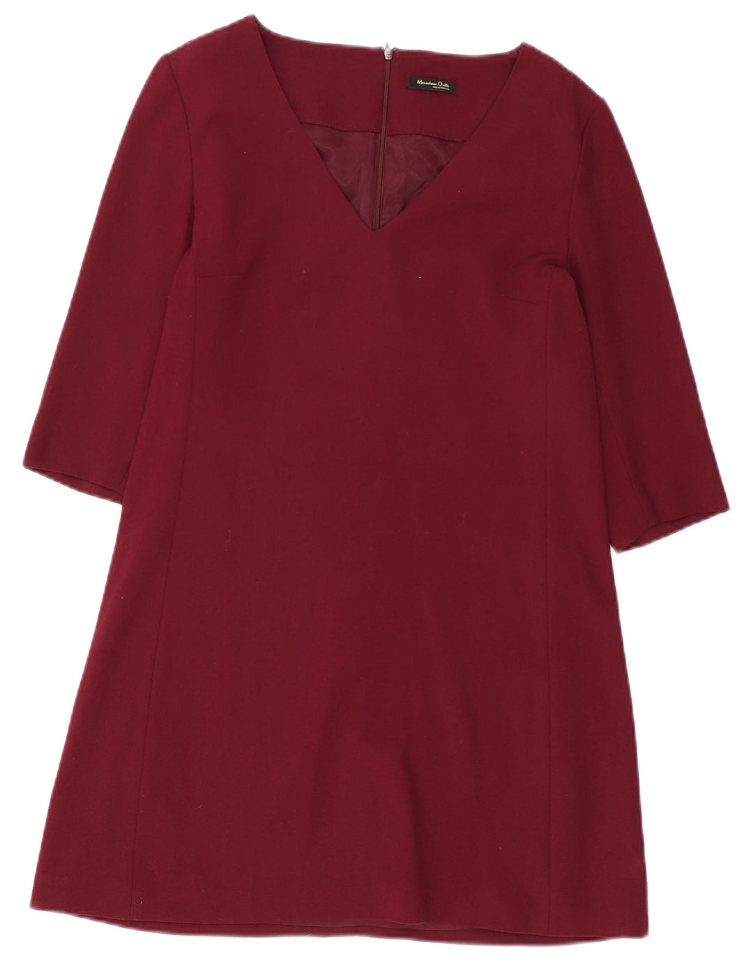 Massimo Dutti Γυναικείο Φόρεμα με μανίκια 3/4 EU 40 Medium Burgundy