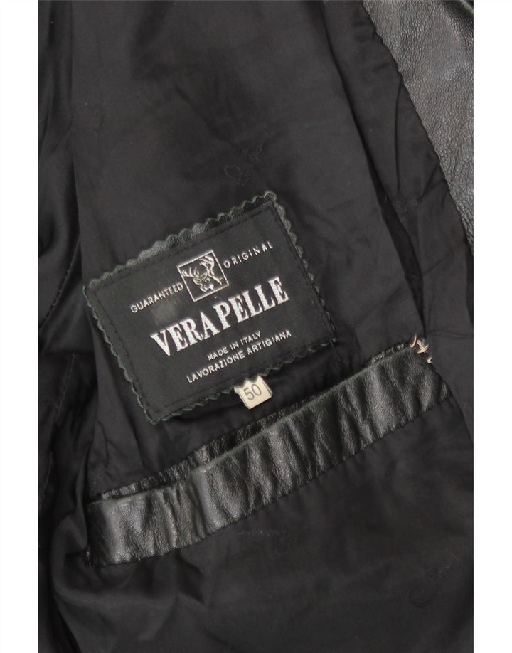 Vintage Ανδρικό Δερμάτινο Μπουφάν IT 50 Large Grey Leather