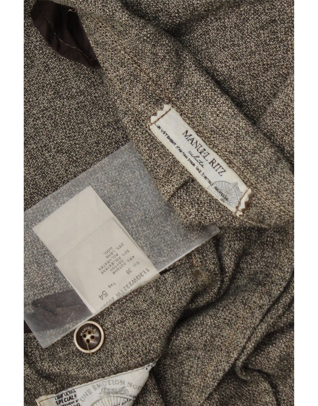 Manuel Ritz Ανδρικό σακάκι 2 κουμπιών IT 54 2XL Γκρι βαμβακερό