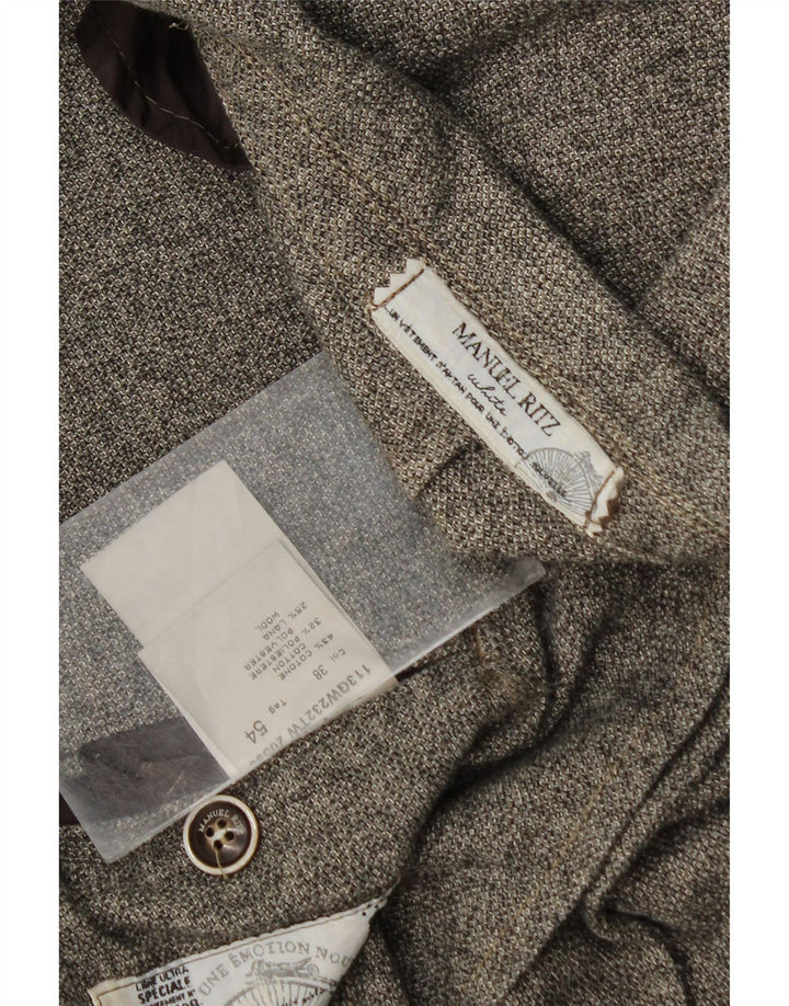 Manuel Ritz Ανδρικό σακάκι 2 κουμπιών IT 54 2XL Γκρι βαμβακερό