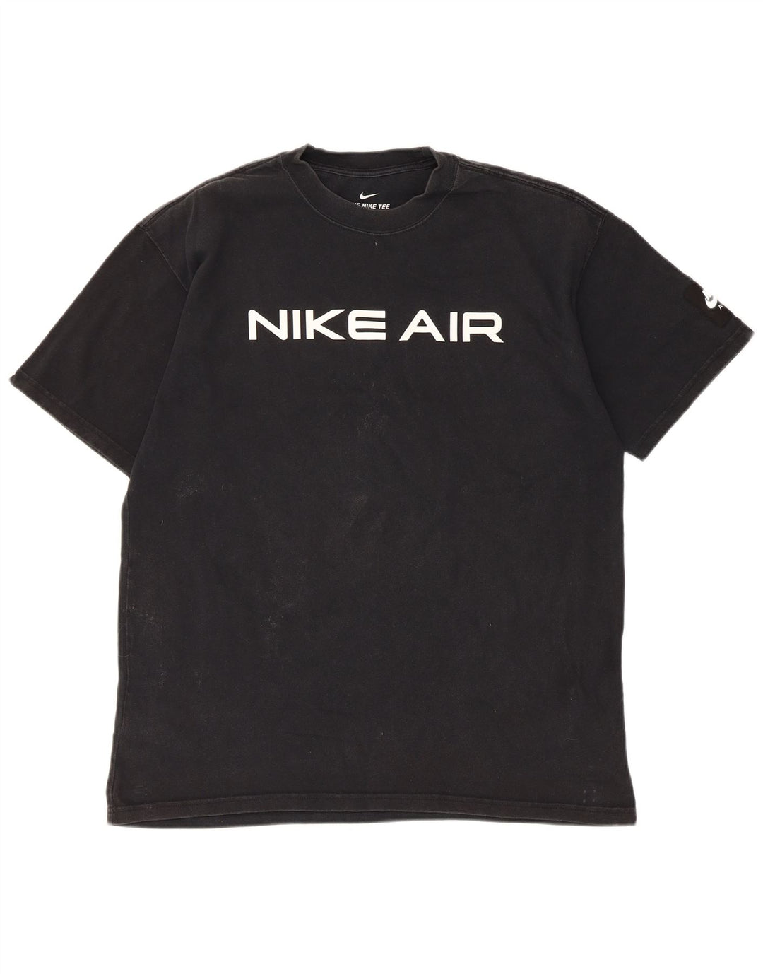 Ανδρικό γραφικό μπλουζάκι Nike, μεσαίο μαύρο βαμβακερό