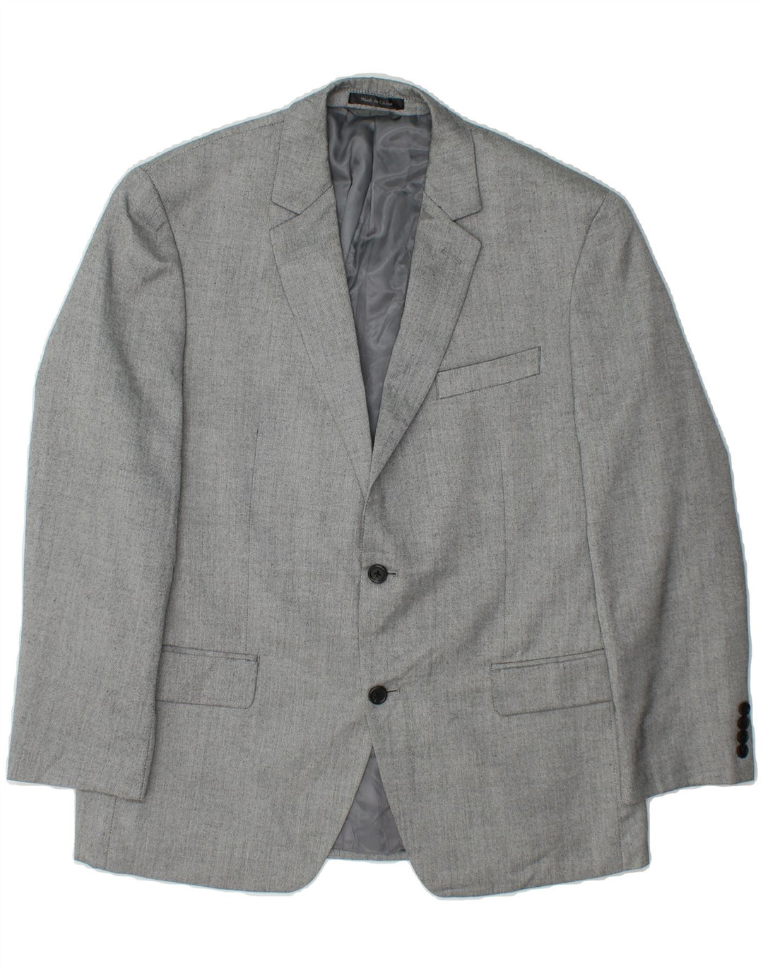 IZOD Mens 2 Button Blazer Jacket UK 42 XL Grey Polyester Vintage Izod and Second-Hand Izod from Messina Hembry 