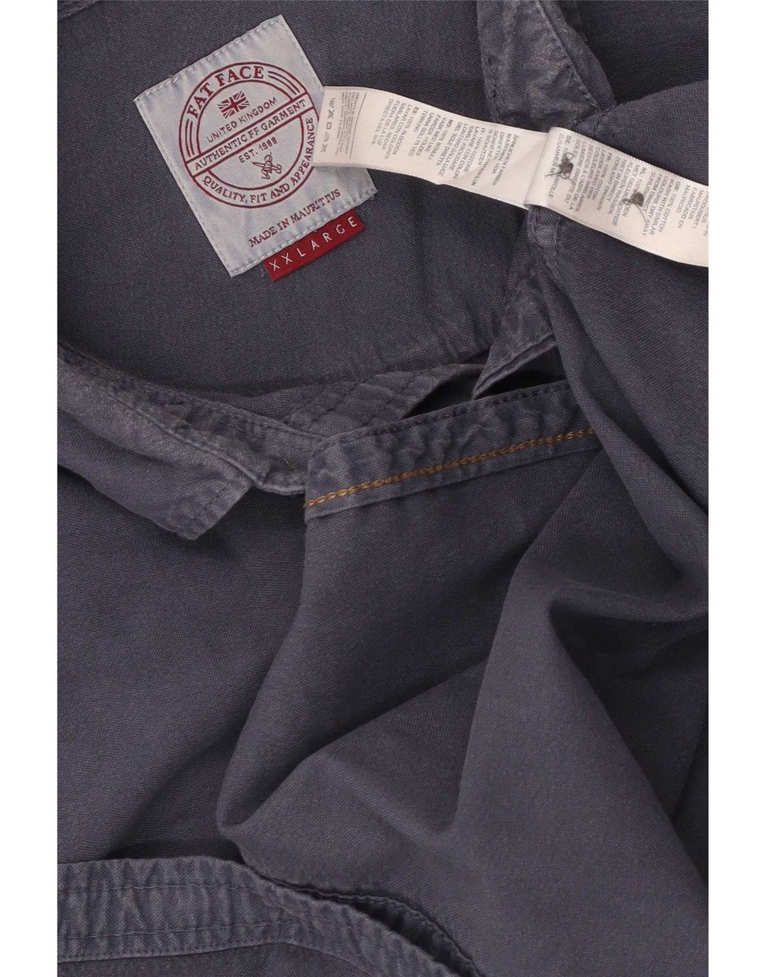 Ανδρικό πουκάμισο Fat Face 2XL Navy Blue Cotton