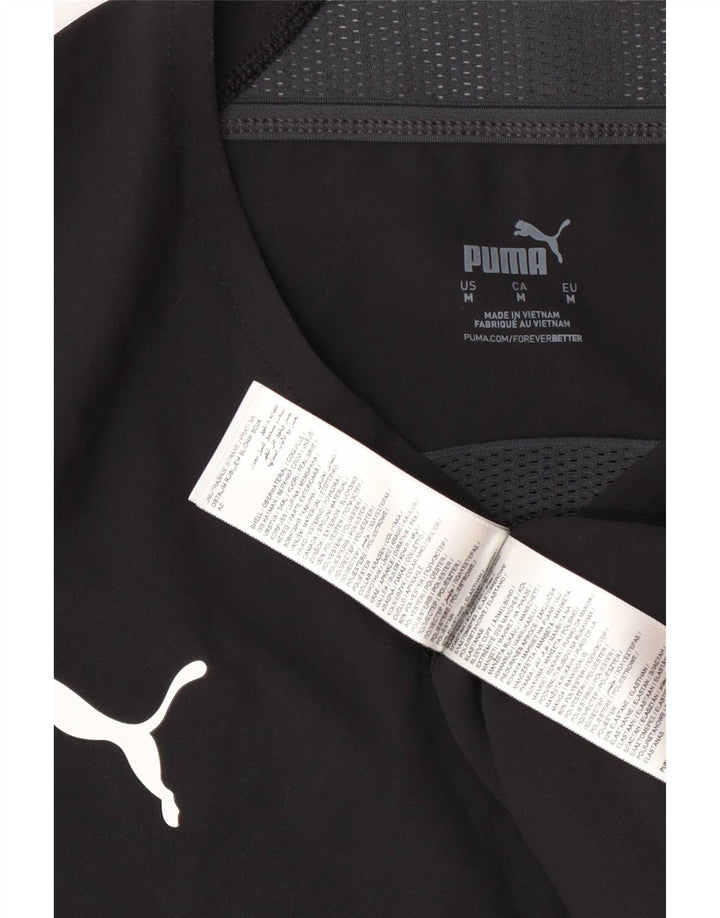 Ανδρικό T-Shirt Puma Top Medium Black Colorblock Πολυεστέρας