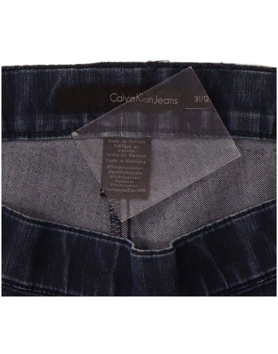CALVIN KLEIN Γυναικείο Skinny Jeans US 12 Large W31 L28 Μπλε βαμβακερό